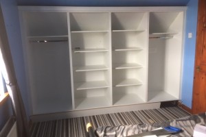 Fitted Wardrobe angled ceiling inside